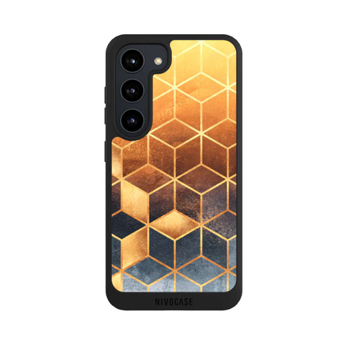 Samsung Galaxy S23 NIVOpure Würfel goldener Farbverlauf
