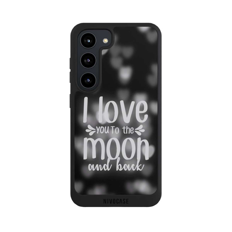 Galaxy S23 NIVOpure I Love You to The Moon And Back Black Hearts