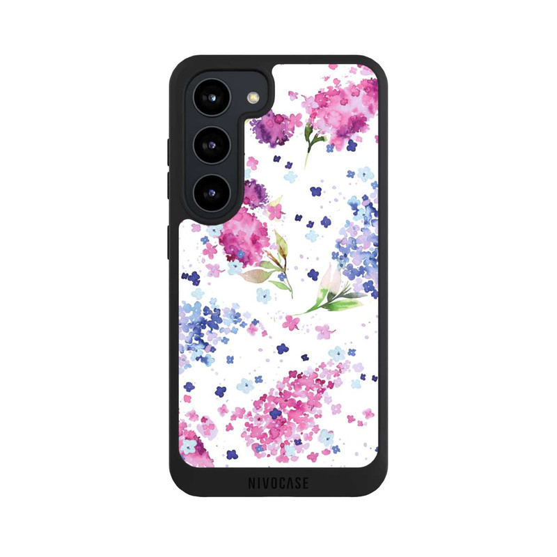 Galaxy S23 NIVOpure Hortensias Floraux Lilas Rose