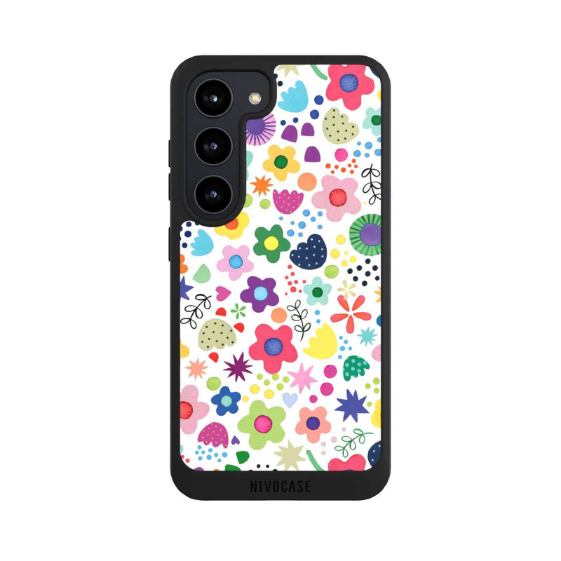 Galaxy S23 NIVOpure Psychedelische Blumen bunt