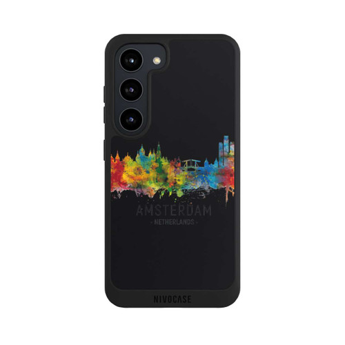 Samsung Galaxy S23 NIVOpure Ligne d'horizon d'Amsterdam Pays-Bas Noir