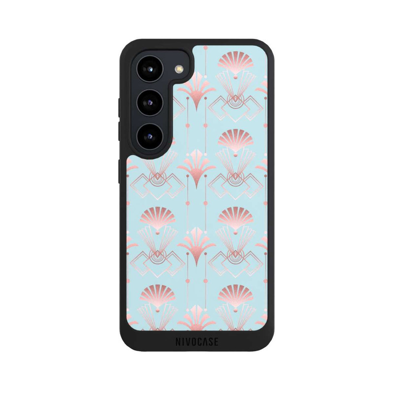 Galaxy S23 NIVOpure Art Deco Rose Gold Elegance Blue
