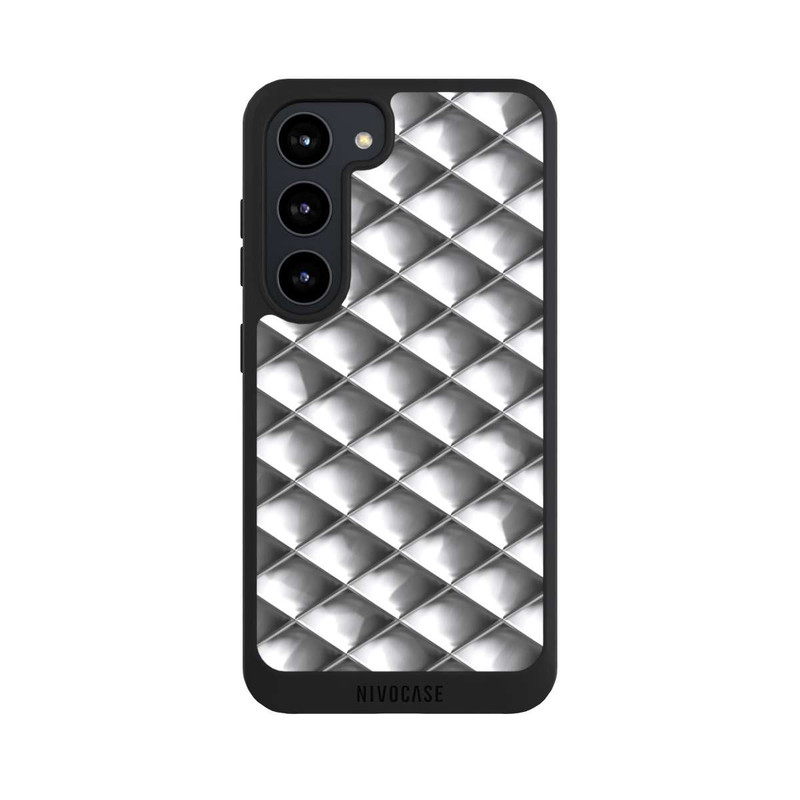 Galaxy S23 NIVOpure Glamour Silver Squares