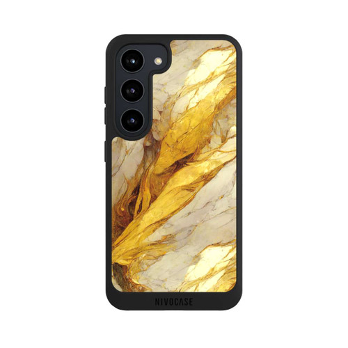 Samsung Galaxy S23 NIVOpure Weiße Marmor-Golddruckschichten