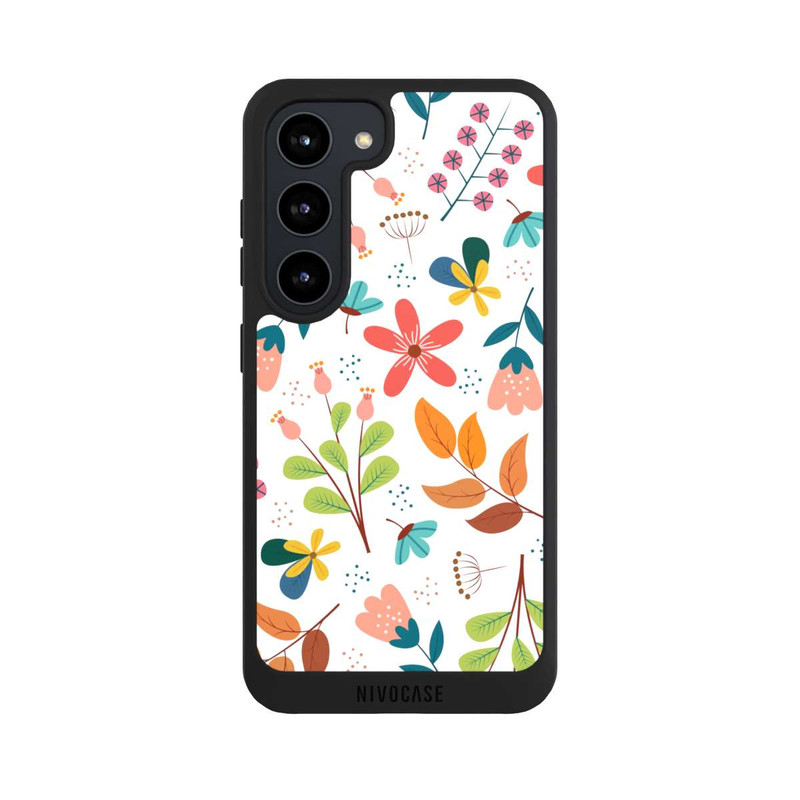 Galaxy S23 NIVOpure Flowers and Leaves white