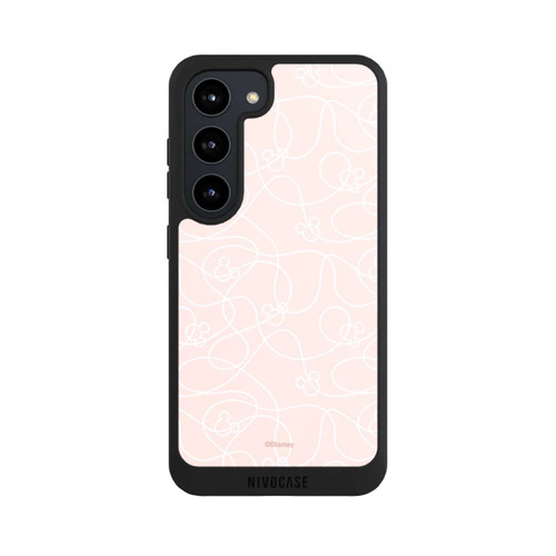 Samsung Galaxy S23 NIVOpure Micky Line Art Muster Rosa
