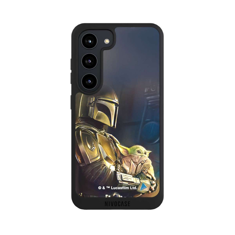 Galaxy S23 NIVOpure Mandaloriens et Grogu à l'intérieur du vaisseau