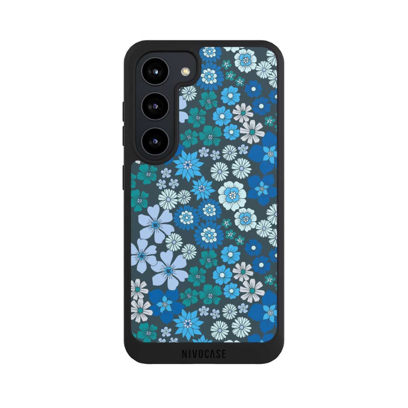 Galaxy S23 NIVOpure Blaue Blumen DeinDesign