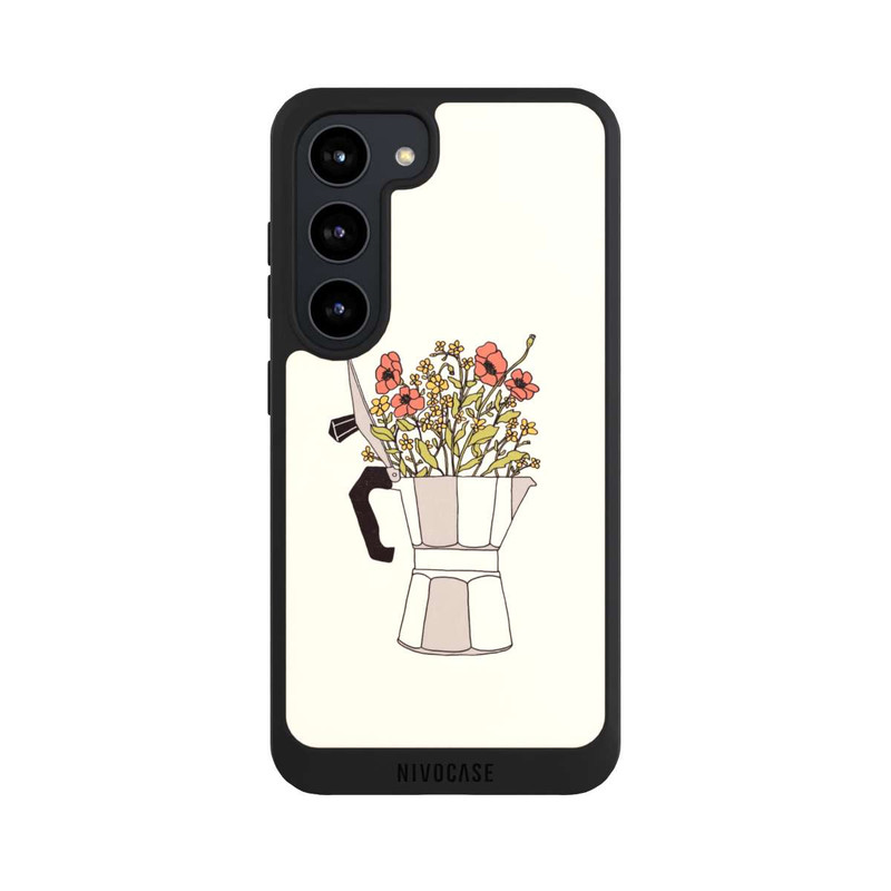 Galaxy S23 NIVOpure Moka Blumen
