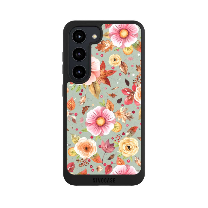 Galaxy S23 NIVOpure Fleurs d'automne Vert tendre