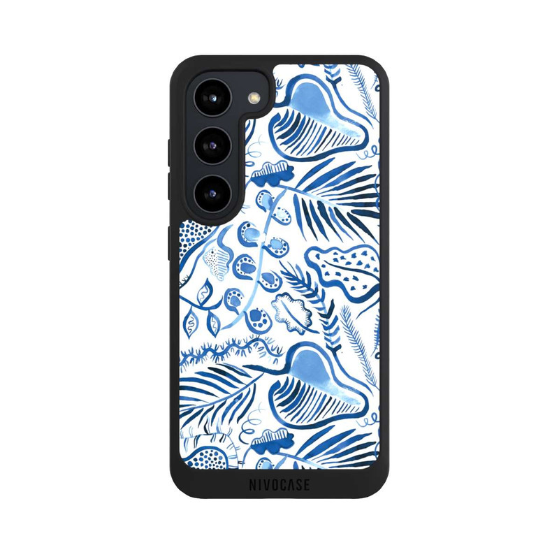 Galaxy S23 NIVOpure Tropical Forest Leaves Blue