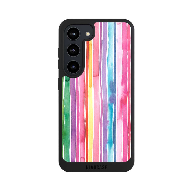 Galaxy S23 NIVOpure Camouflage Rayures arc-en-ciel