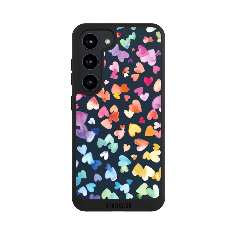 Galaxy S23 NIVOpure Coeurs de la Saint-Valentin noirs