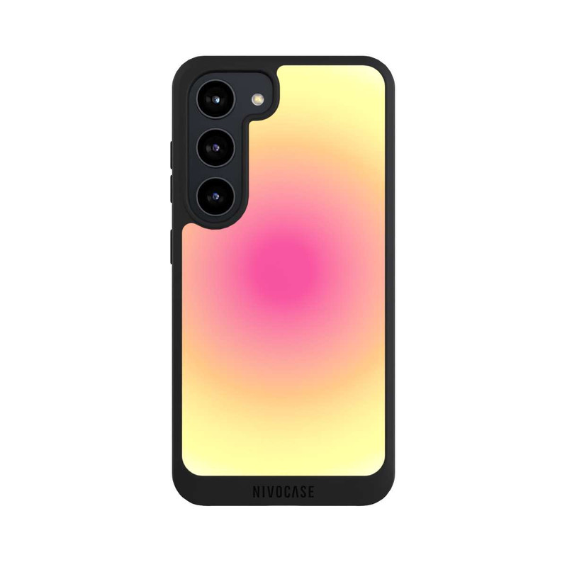 Galaxy S23 NIVOpure Aura yellow pink circle
