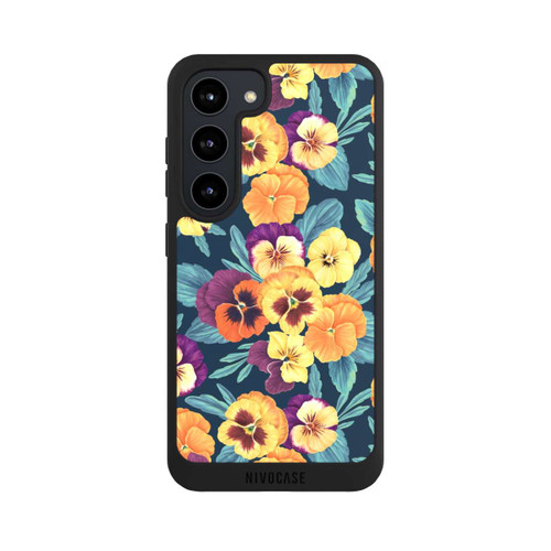 Samsung Galaxy S23 NIVOpure Pansies on Navy
