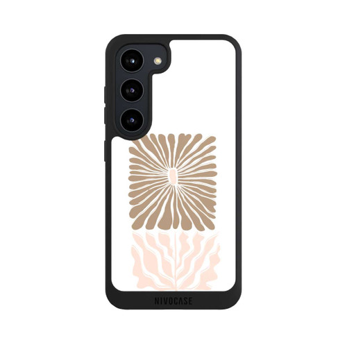 Samsung Galaxy S23 NIVOpure Eckige Blume Hellbraun