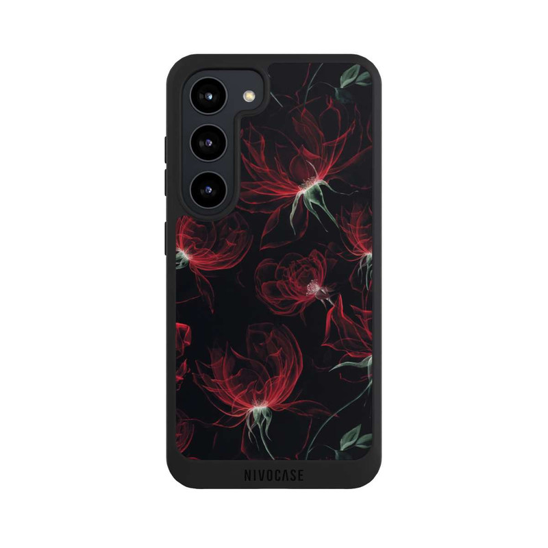 Galaxy S23 NIVOpure Tapete mit roten Blumen