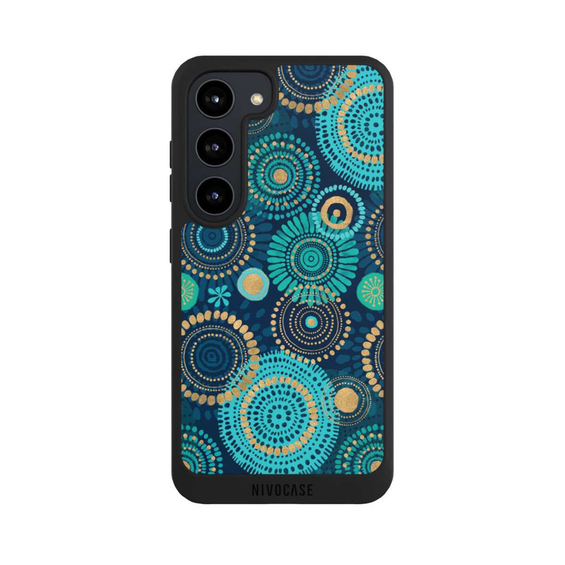 Galaxy S23 NIVOpure Blockprint India Teal Gold