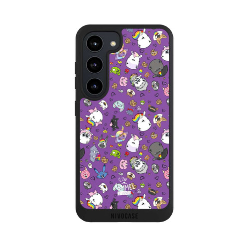 Samsung Galaxy S23 NIVOpure Muster Lila Hintergrund Pummeleinhorn