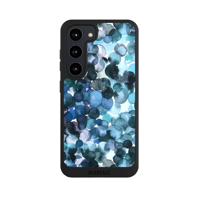 Galaxy S23 NIVOpure Watercolor Dots Blue Pattern
