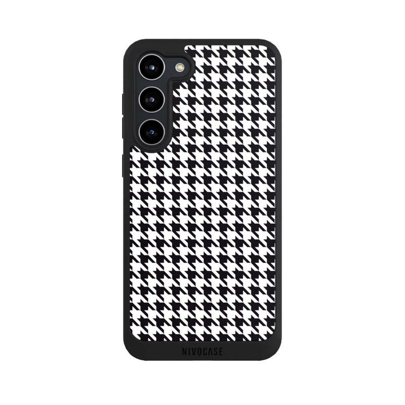 Galaxy S23 + NIVOpure Pied de Poule Noir Blanc