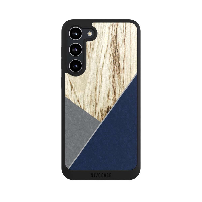 Galaxy S23 + NIVOpure Grafic Wood Blue