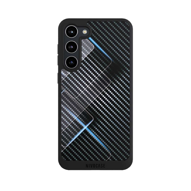 Galaxy S23 + NIVOpure Lignes Bleues Carbones