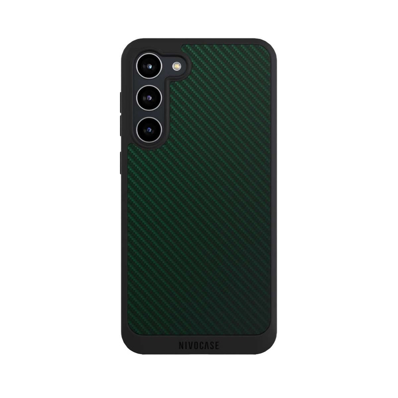 Galaxy S23 + NIVOpure British Racing Green Carbon