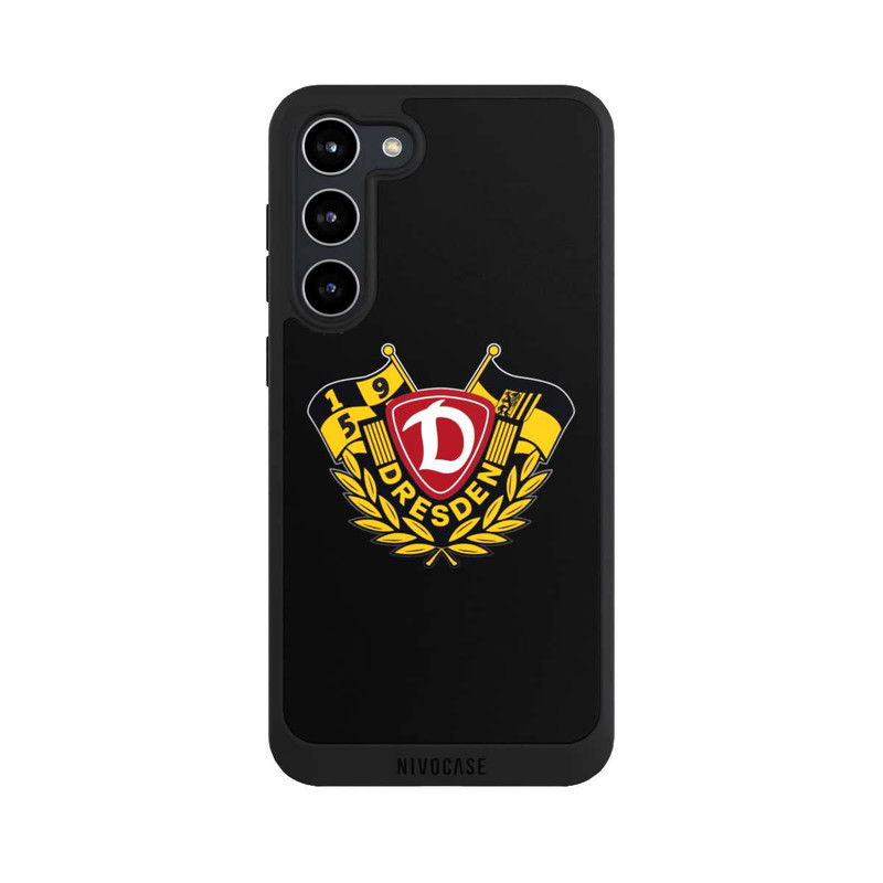 Galaxy S23 + NIVOpure Dynamo Wappen mit Fahnen