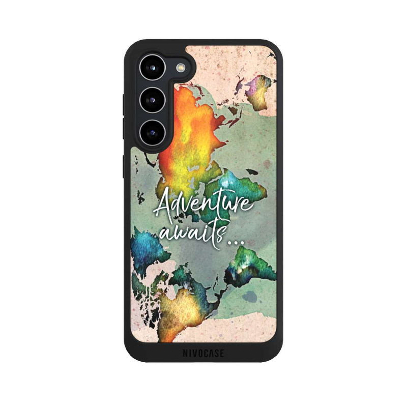 Galaxy S23 + NIVOpure Bunte Weltkarte