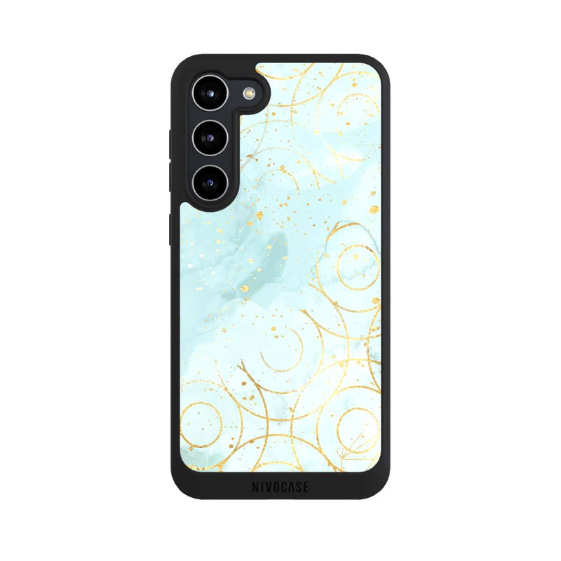 Galaxy S23 + NIVOpure Marble Mixed Grid Green