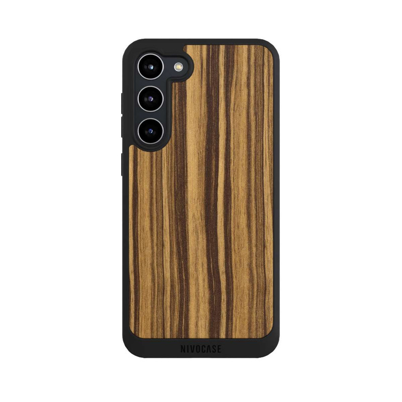 Galaxy S23 + NIVOpure Makassar Holzlook Hell