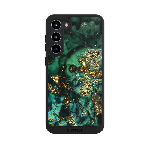 Samsung Galaxy S23+ NIVOpure Cyan Glitzer Marmorlook