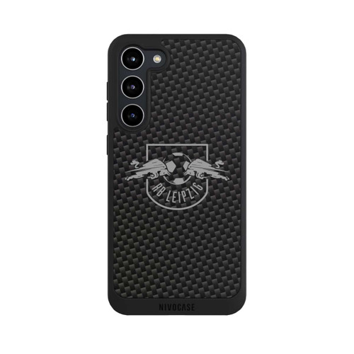 Samsung Galaxy S23+ NIVOpure Grey RB Leipzig logo on carbon look