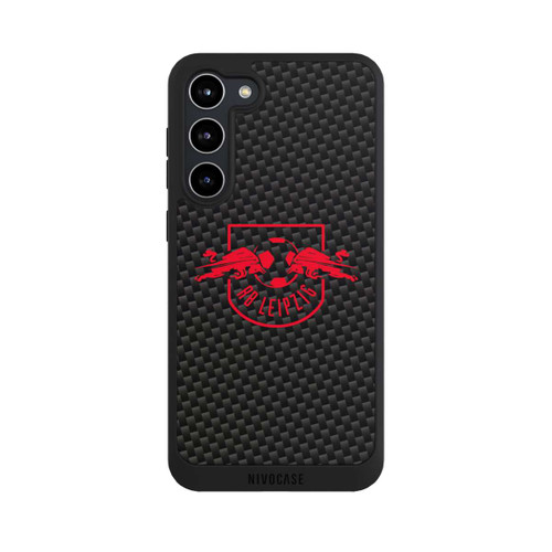 Samsung Galaxy S23+ NIVOpure Red RB Leipzig logo on carbon look