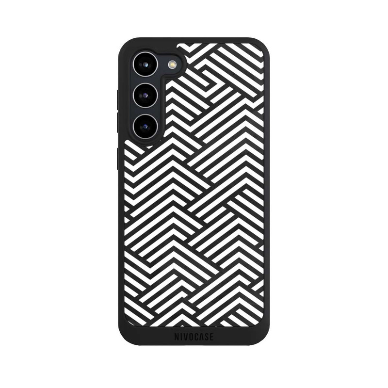 Galaxy S23 + NIVOpure Schwarz und Weiß ZigZag