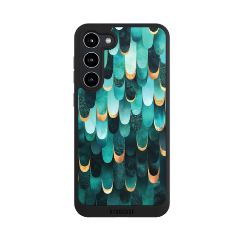 Samsung Galaxy S23+ NIVOpure Gefiedert Türkis Golddruck