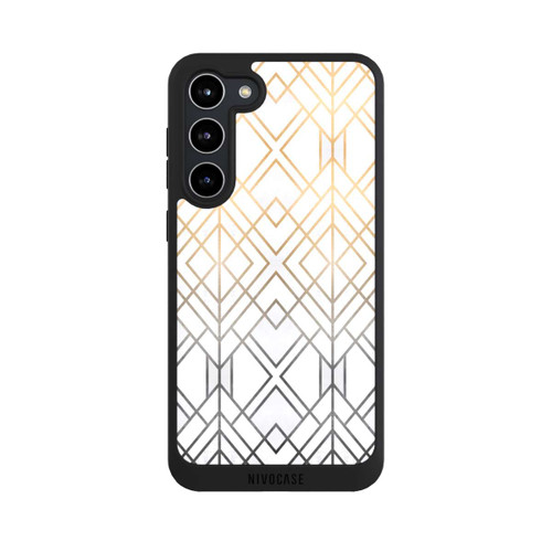 Samsung Galaxy S23+ NIVOpure Gold und Grauer Geo Golddruck