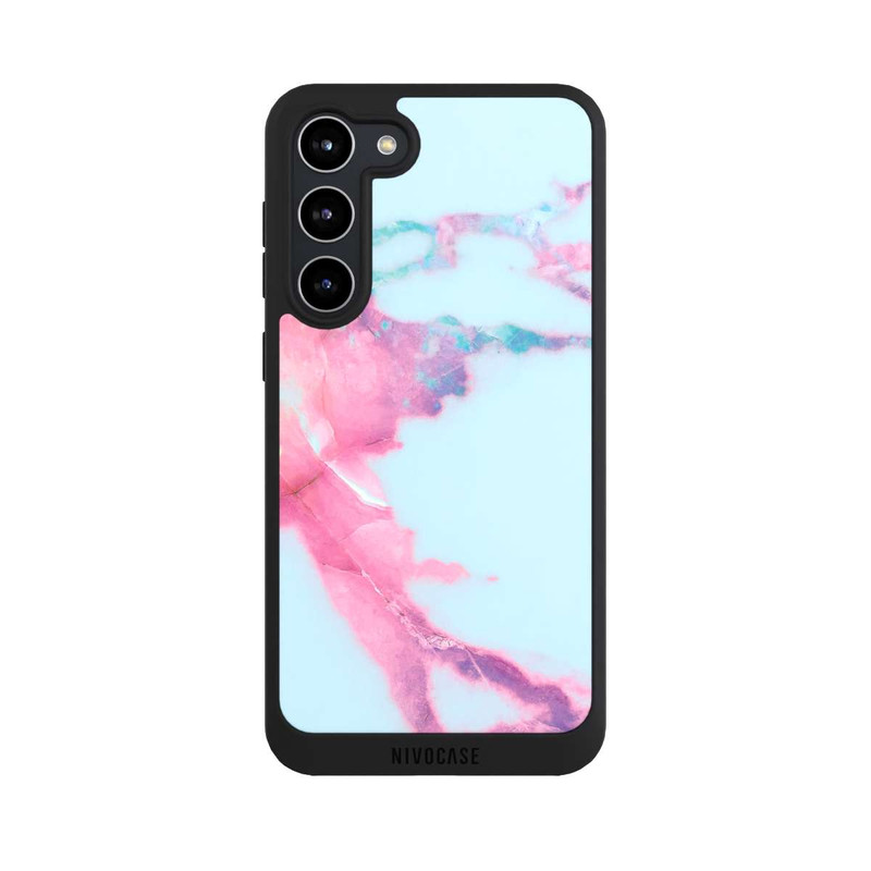 Galaxy S23 + NIVOpure Hellblauer schillernder Adermarmor