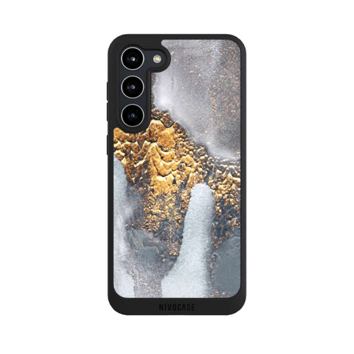 Samsung Galaxy S23+ NIVOpure Beton-Gold-Glitzerlook
