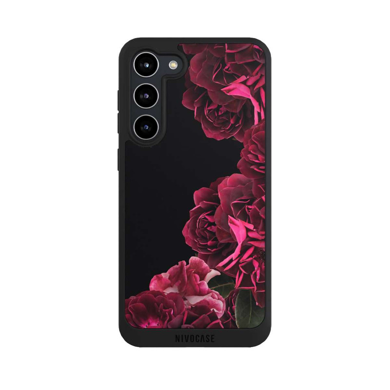 Galaxy S23 + NIVOpure Vintage Rosen auf Schwarz