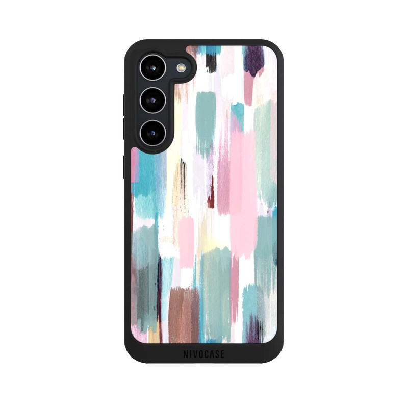 Galaxy S23 + NIVOpure Coups de pinceau abstraits Nuances pastel