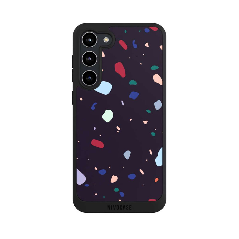 Galaxy S23 + NIVOpure Moderner dunkel abgerundeter Terrazzo