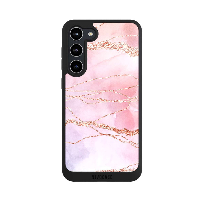 Galaxy S23 + NIVOpure Glitzer Look Pink Mädchen Marmor