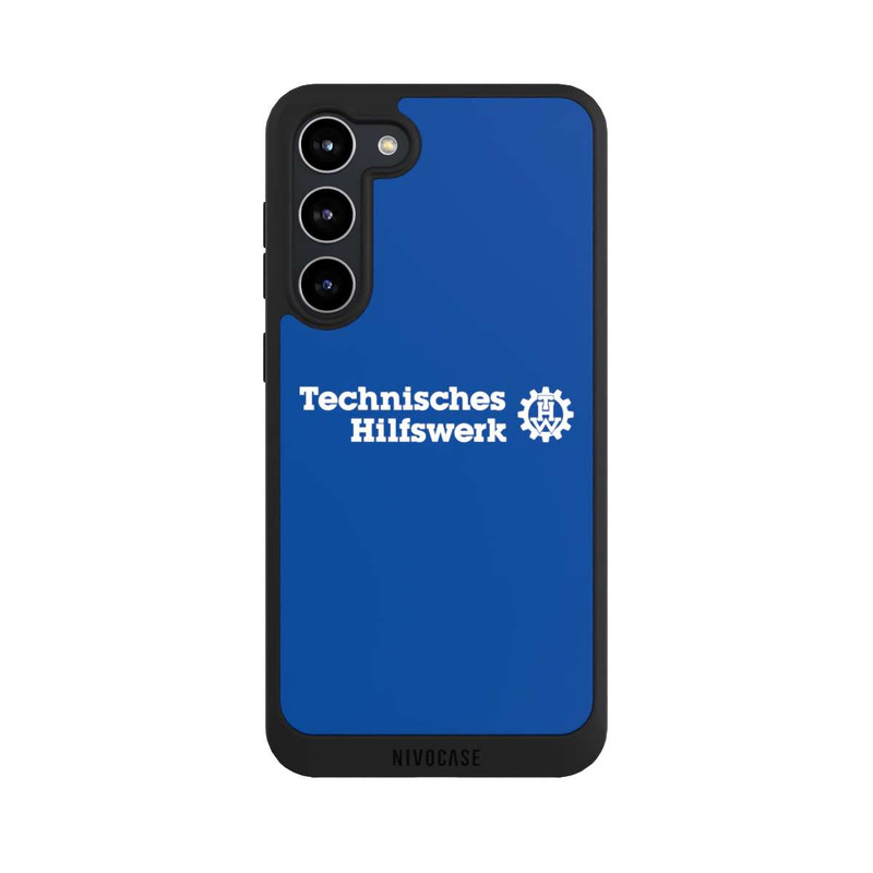 Galaxy S23 + NIVOpure Technisches Hilfswerk Logo Blau