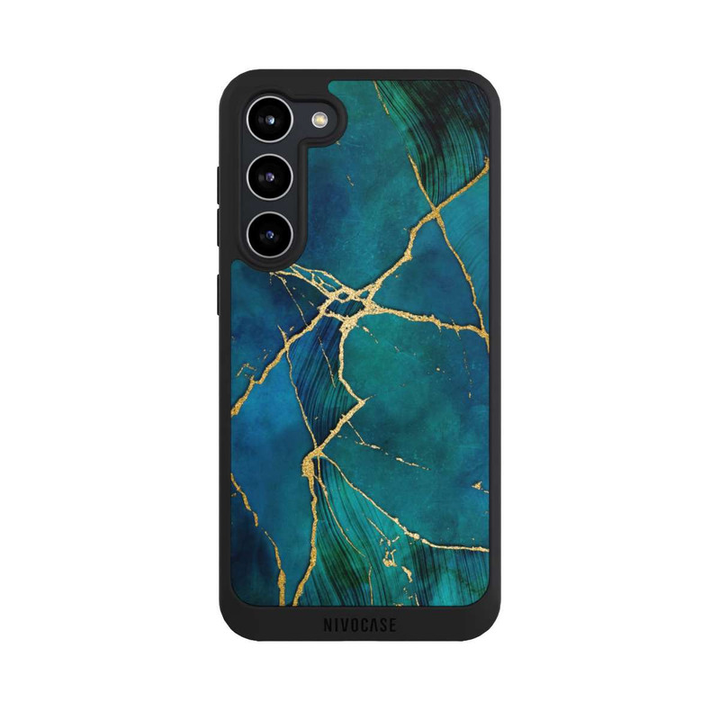 Galaxy S23 + NIVOpure Look minéral glamour bleu or