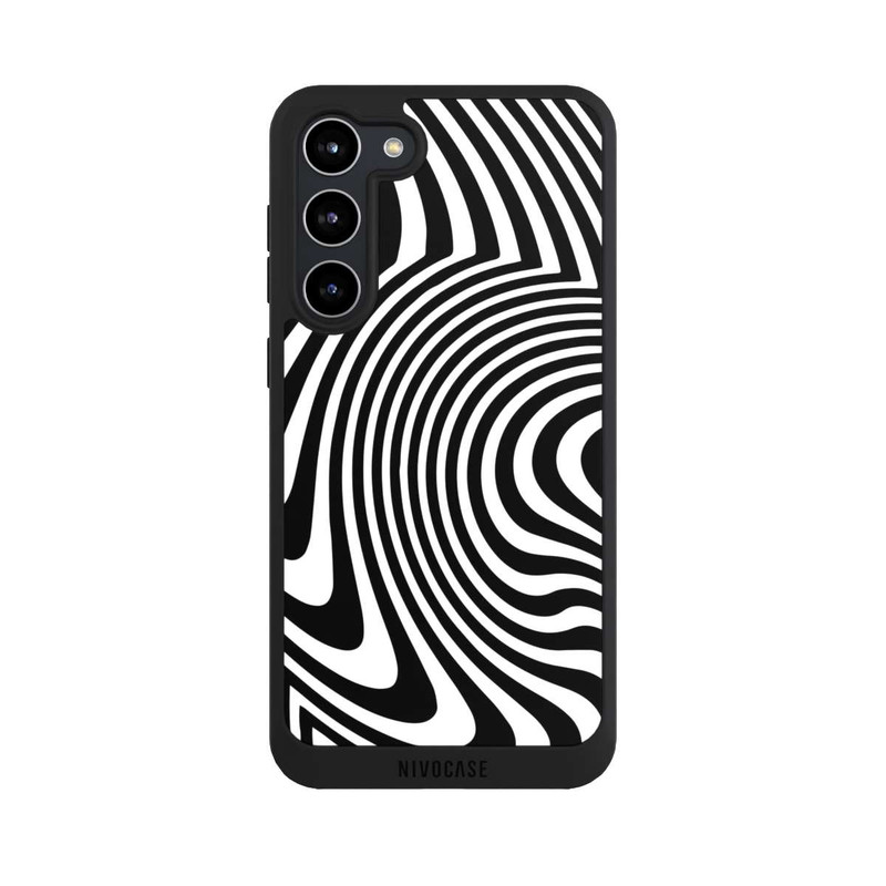 Galaxy S23 + NIVOpure schwarz-weiße Wellen