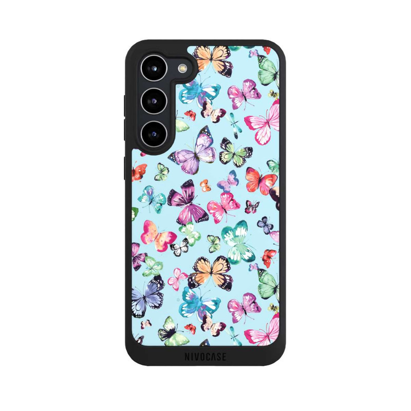 Galaxy S23 + NIVOpure Schmetterlinge rosa orange blau