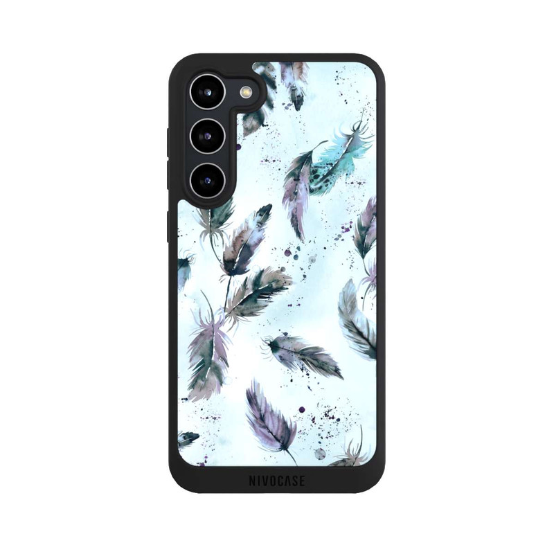 Galaxy S23 + NIVOpure Magische Federn Sanftes Blau