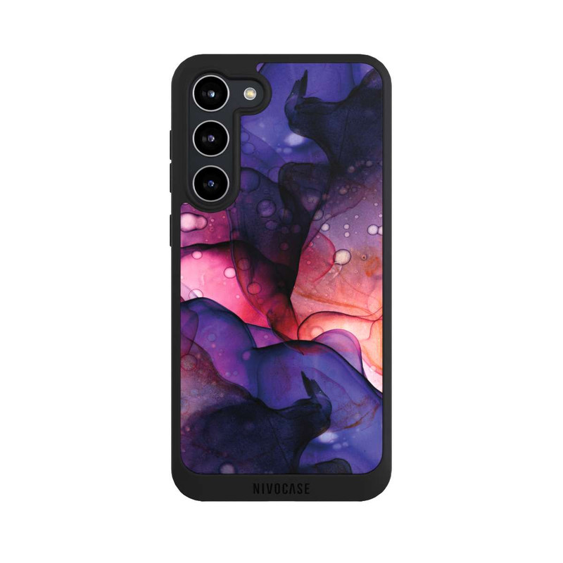 Galaxy S23 + NIVOpure Flüssige Kunst Lila-Pink